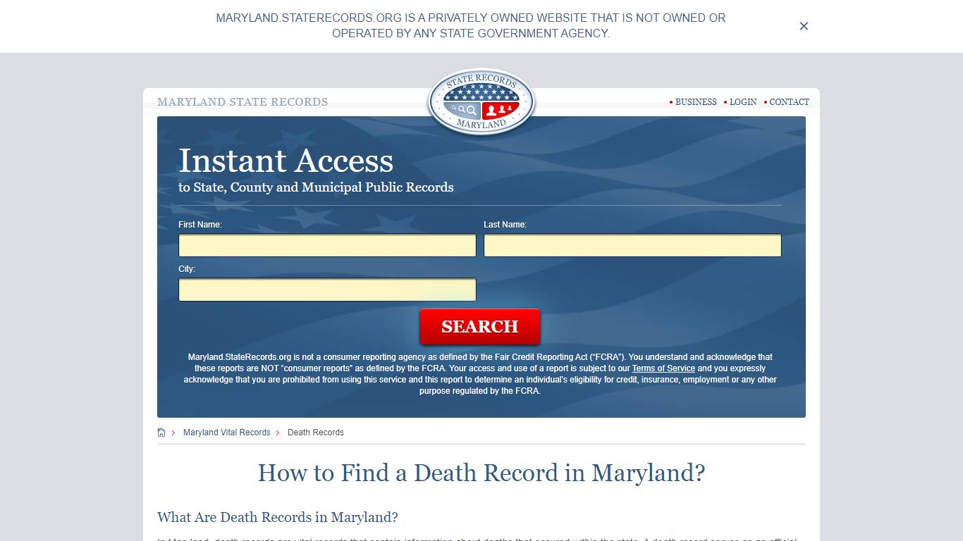 How to Find a Death Record in Maryland?